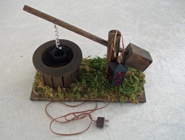 Zierbrunnen mit12 Volt Anschluss für die Krippe