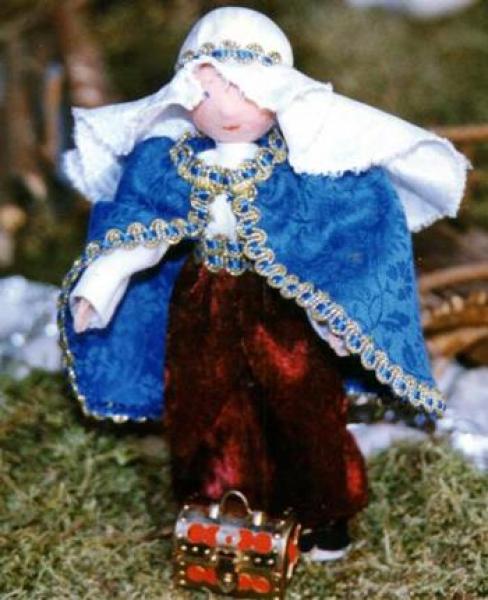 Krippenfigur - Heilig drei König " Balthasar "